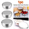 With Lid Stainless Steel Bowl Round Kimchee Bowl Durable Ramen Bowl Kitchen Tableware