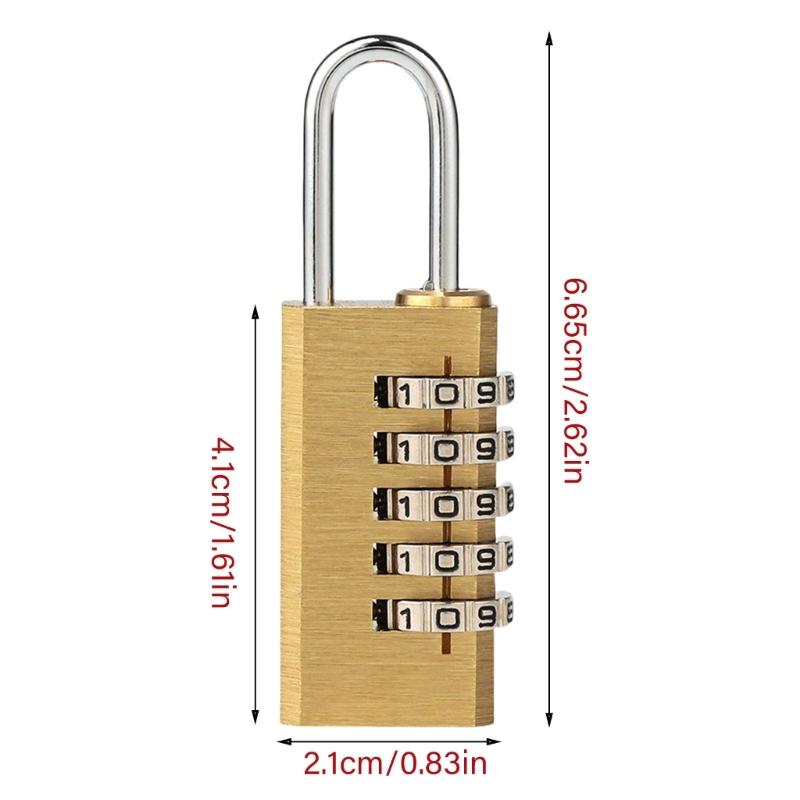 High Security Dials Sturdy Brass Combination Lock Cut Resistant Strength for Home Accessory Storage Solution Backpacks