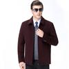 New Autumn and Winter Woolen Jackets for Middle-aged and Elderly Men, Casual Lapel Plus Velvet Jackets, Daddy Woolen Coats