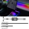 For Tesla Model 3 Y Center Console Dashboard Wireless Charging RGB Neon LED Light Strip Musical Rhythm USB Power APP Control