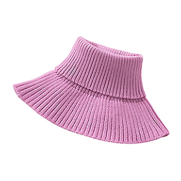 Autumn and Winter Women's All-match Warm Set Head Scarf Cervical Spine Scarf Stretch Knitted Wool High Neck Collar