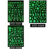 Adhesive Decals Glow In The Dark DIY Manicure White Snowflakes Nail Sticker 3D Luminous Christmas
