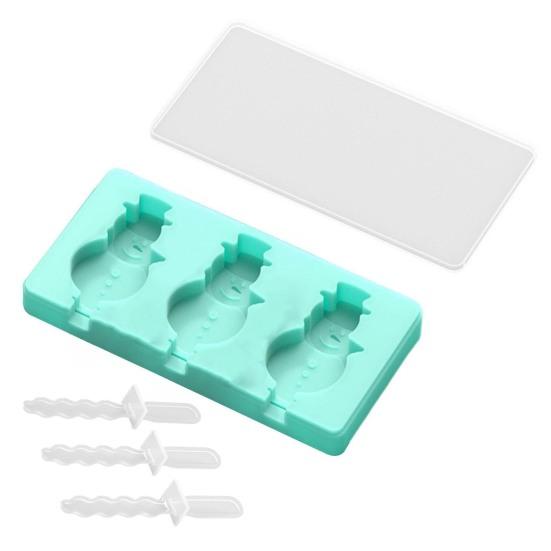 Kids Cartoon Shape Popsicle Molds Food-Grade Silicone Reusable Sticks Non-Stick Design Easy Release Ice Cream Mold