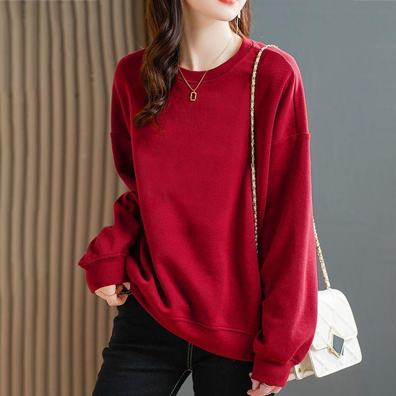Весенне-осенний женский пуловер, толстовка с теплым низом и верхом, свободная толстовка с капюшоном для женщин