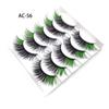 5 pairs/Tray Flexible Volume Colorful Eyelashes Long Makeup Party Lashes  Festival