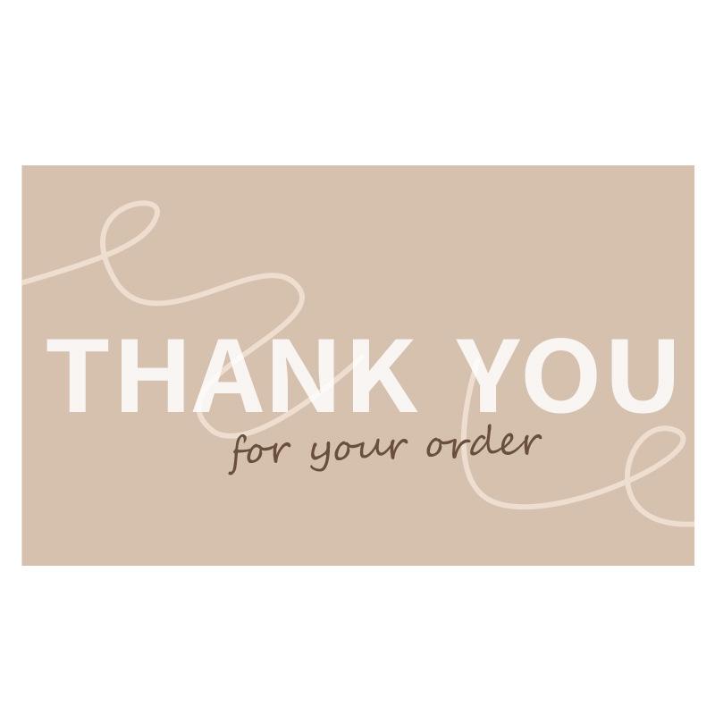 Black Thank You Greeting Cards, 50 Sheets/Pack