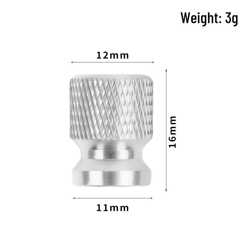 Изысканный алюминиевый накатанный колпачок клапана 12 мм для автомобилей и мотоциклов