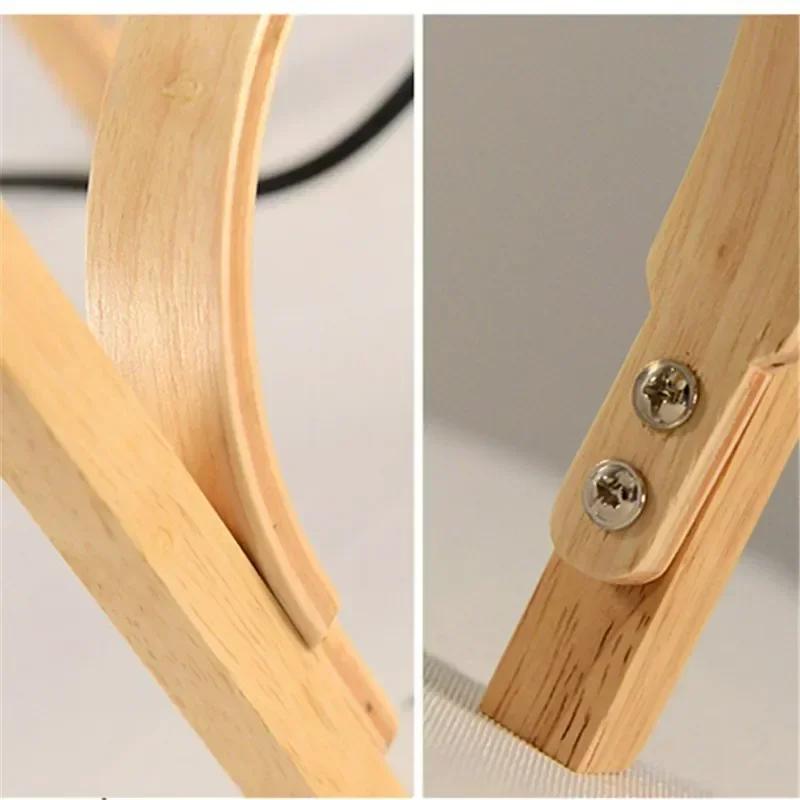 Современный светодиодный напольный светильник, деревянный настольный светильник, гостиная, кабинет, спальня, ночник, спальня, домашний ресторан, декор, атмосфера, свет