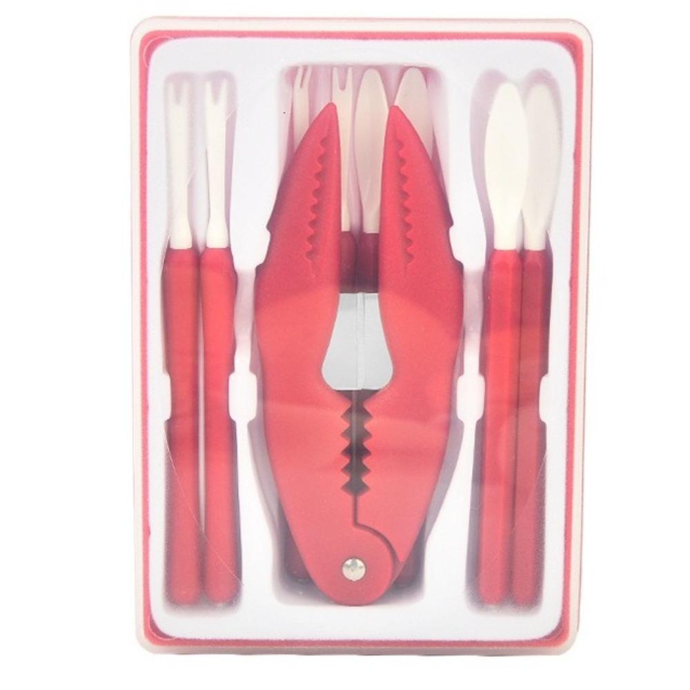 9pcs/set Efficient Lobster Cracker Plastic Crab Claws Sheller Crab Peel Tool Lobster Clamp Seafood