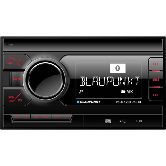Blaupunkt Palma 200 DAB BT Autoradio 2 DIN Kit Mains Libres Bluetooth, Tuner DAB+