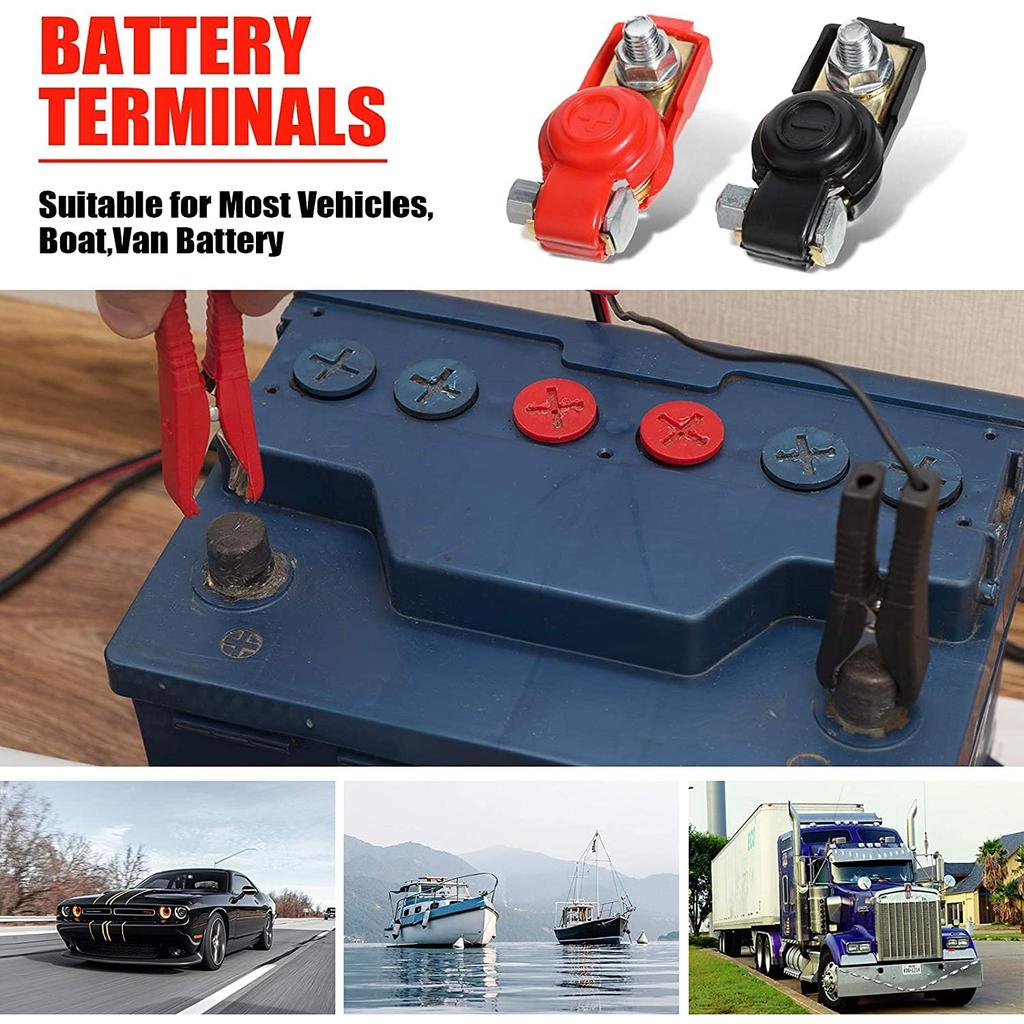4 шт., клеммы для быстрой разрядки аккумулятора, отрицательные и положительные медные пластины, зажимы для автомобильного аккумулятора, 12 В/24 В/48 В для лодок, грузовиков, фургонов