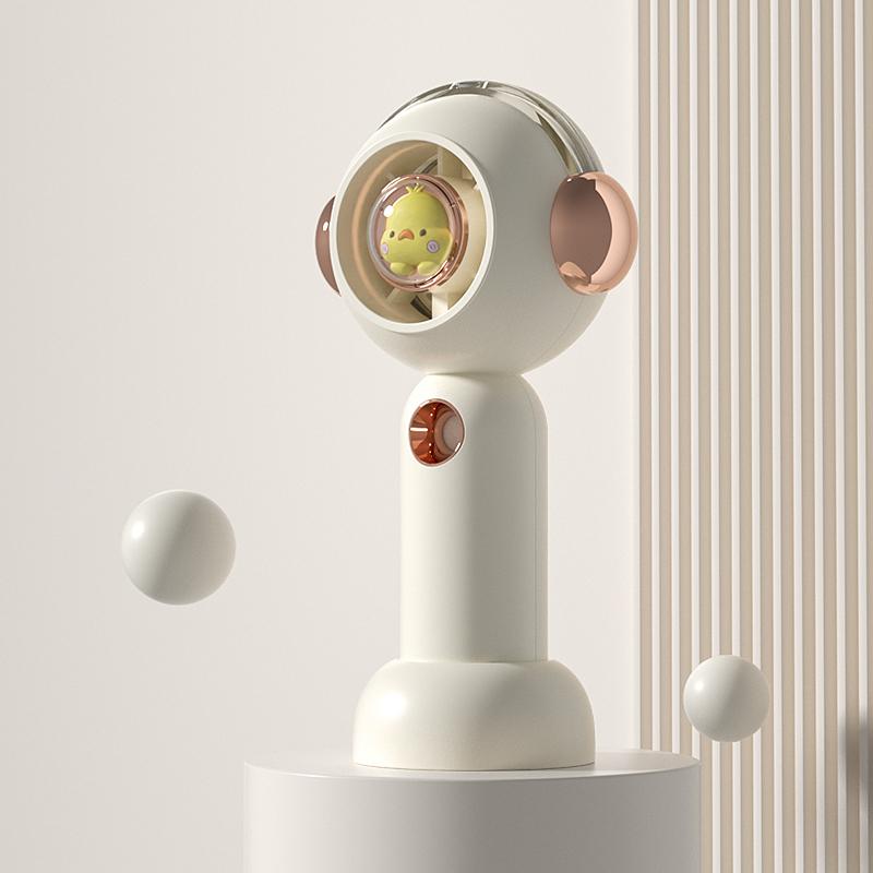 Mini Handheld Fan With Spray USB Rechargeable Portable Fans Camping Outdoor Turbine Desktop Small Yellow Duck Hand Held Fans