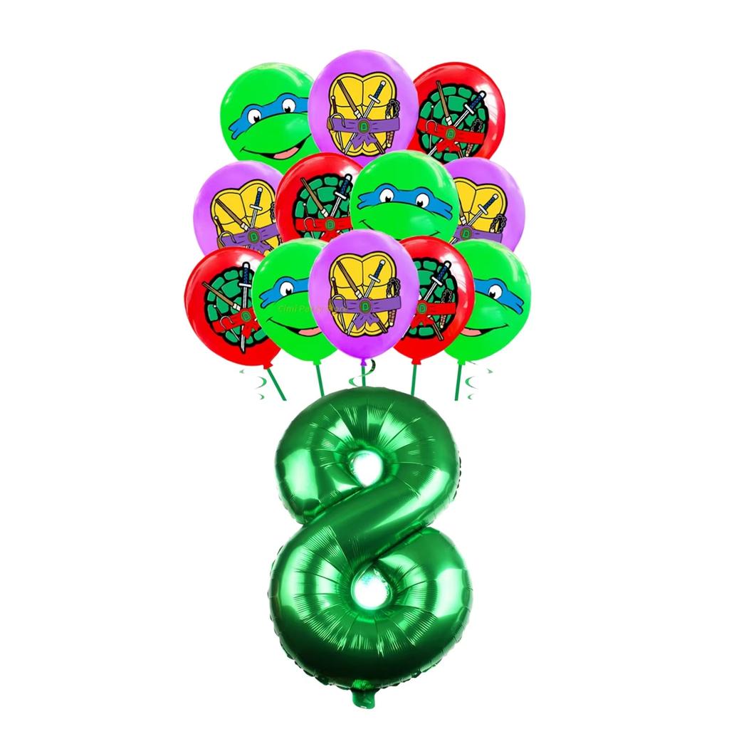 Cartoon Turtles Birthday Party Decoration Favors Cups Plates Stickers Bunting Flag Balloons For Kids Favors Baby Shower Supplies