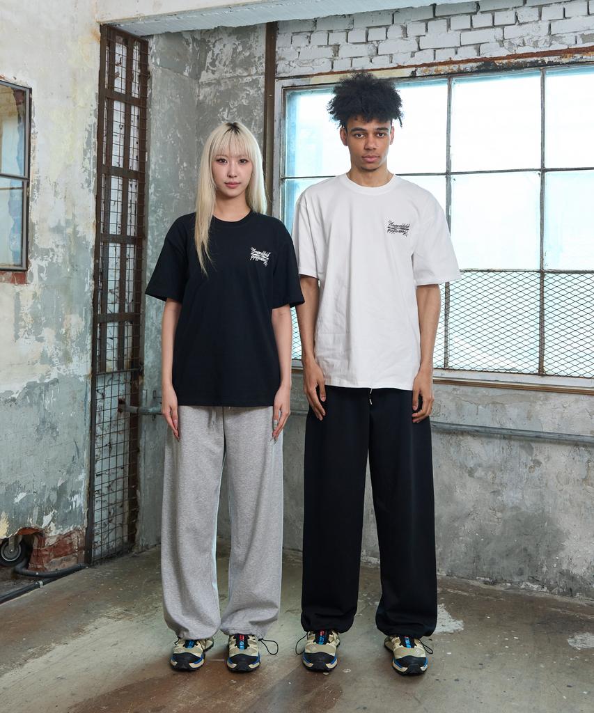 CREAM SODA LAB Air Banding Wide String Pants Black