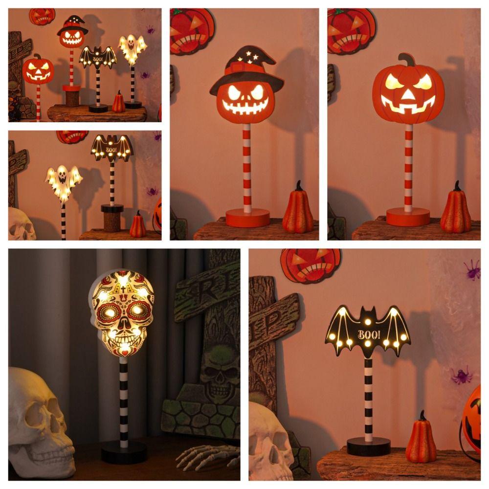 Atmosphere Lamp Ghost Festival Modeling Lamp LED Pumpkin Ornament Lantern Party Desk Ornament