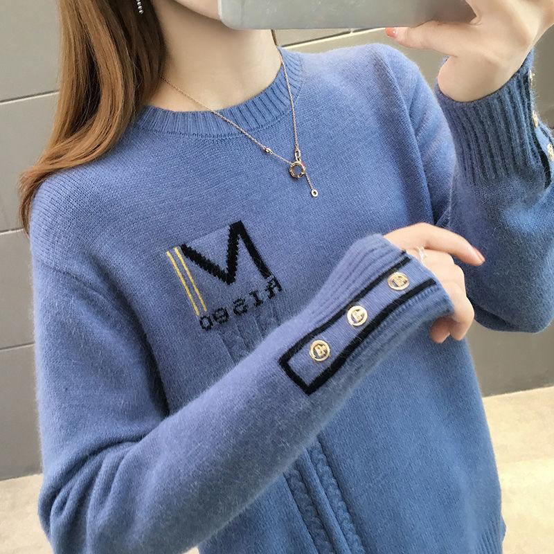 Зимний женский свитер с полувысоким воротником, короткий вязаный свитер на осень и зиму