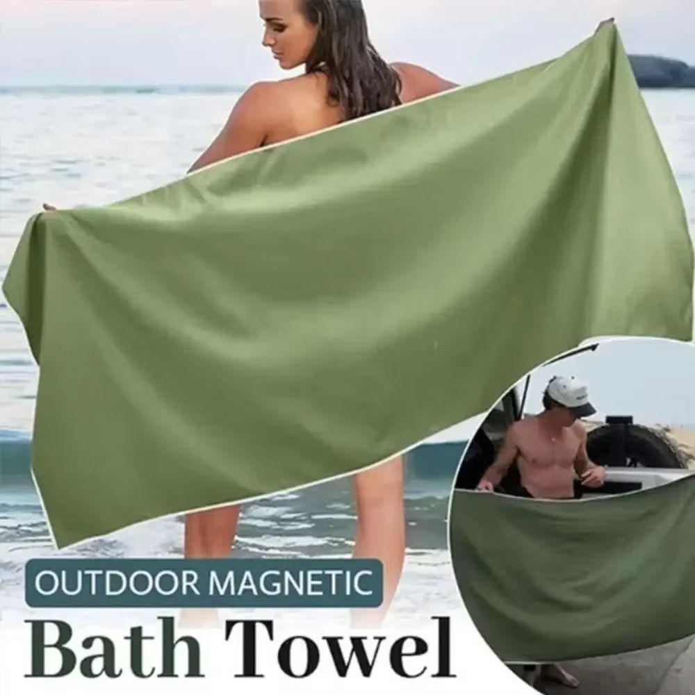 Portable Magnetic Bath Towel Sand Free Quick Dry Towel Multifunctional Beach Towel  Yoga
