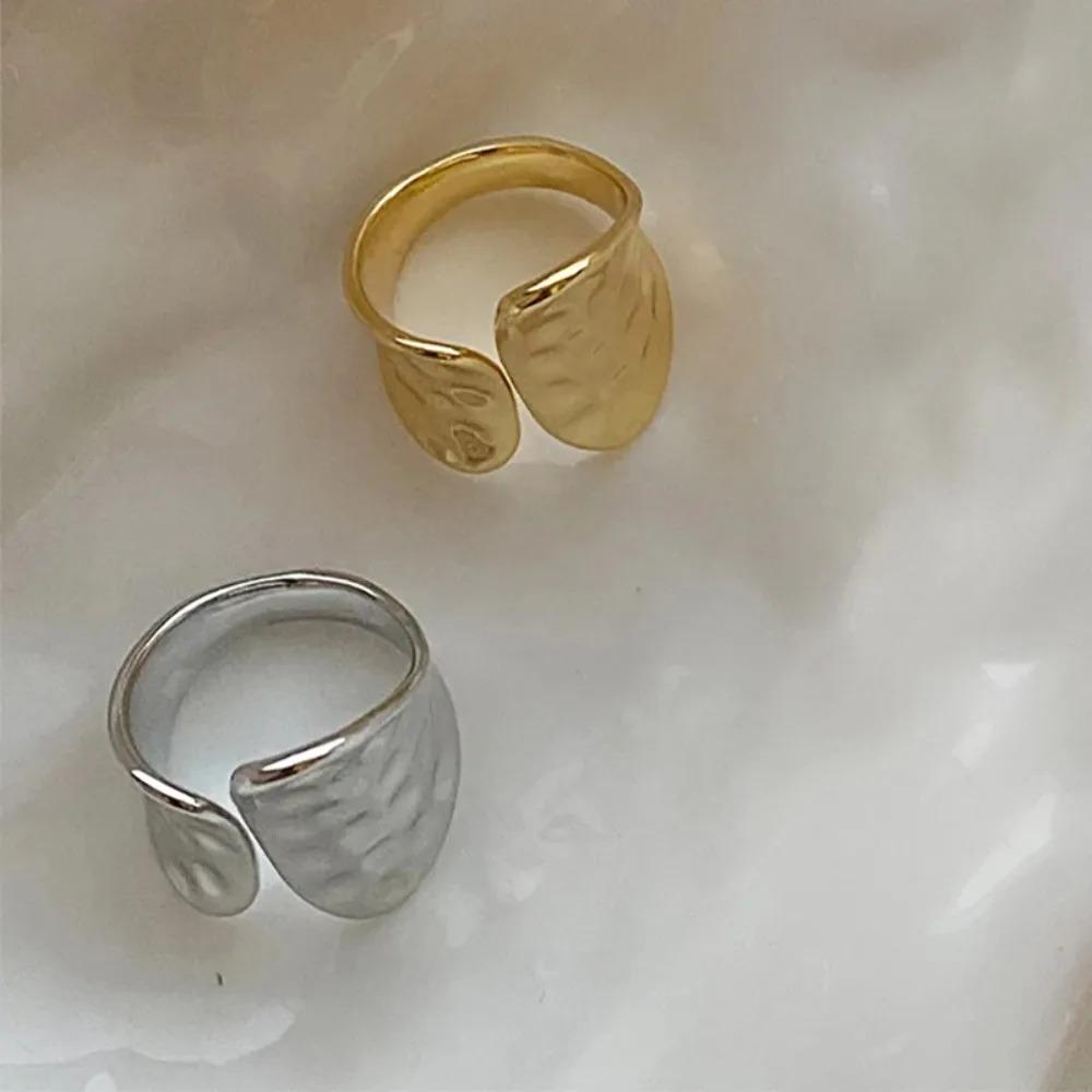 Винтажные Минималистичные Кольца Золотого Цвета в Стиле Панк для Женщин, Пар, Неправильной Геометрической Формы, Ювелирные Изделия, Подарки на День Рождения