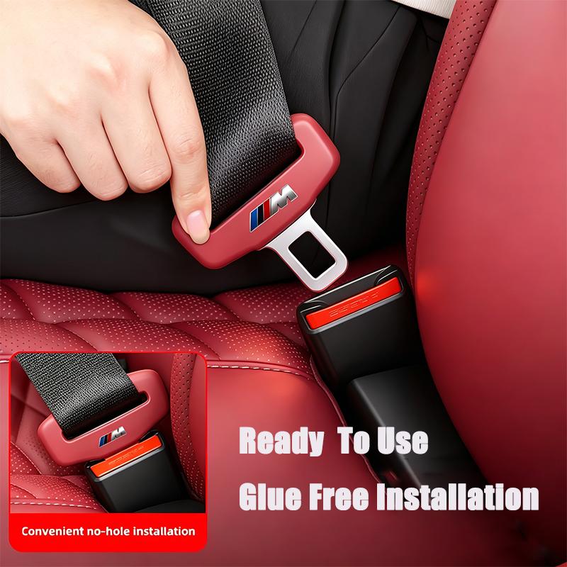 BBIH8 Car Seat Belt Buckle Protector Cover Soft Silicone Anti-Collision Case For BMW G80 G07 G42 G14 G15 G16 F82 M2 M3 M4 M5 Sticker