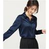 Satin Mulberry Silk Heavy Silk Shirt Women's Shirt Long-sleeved Blouse Commuter Solid Color Professional Wear