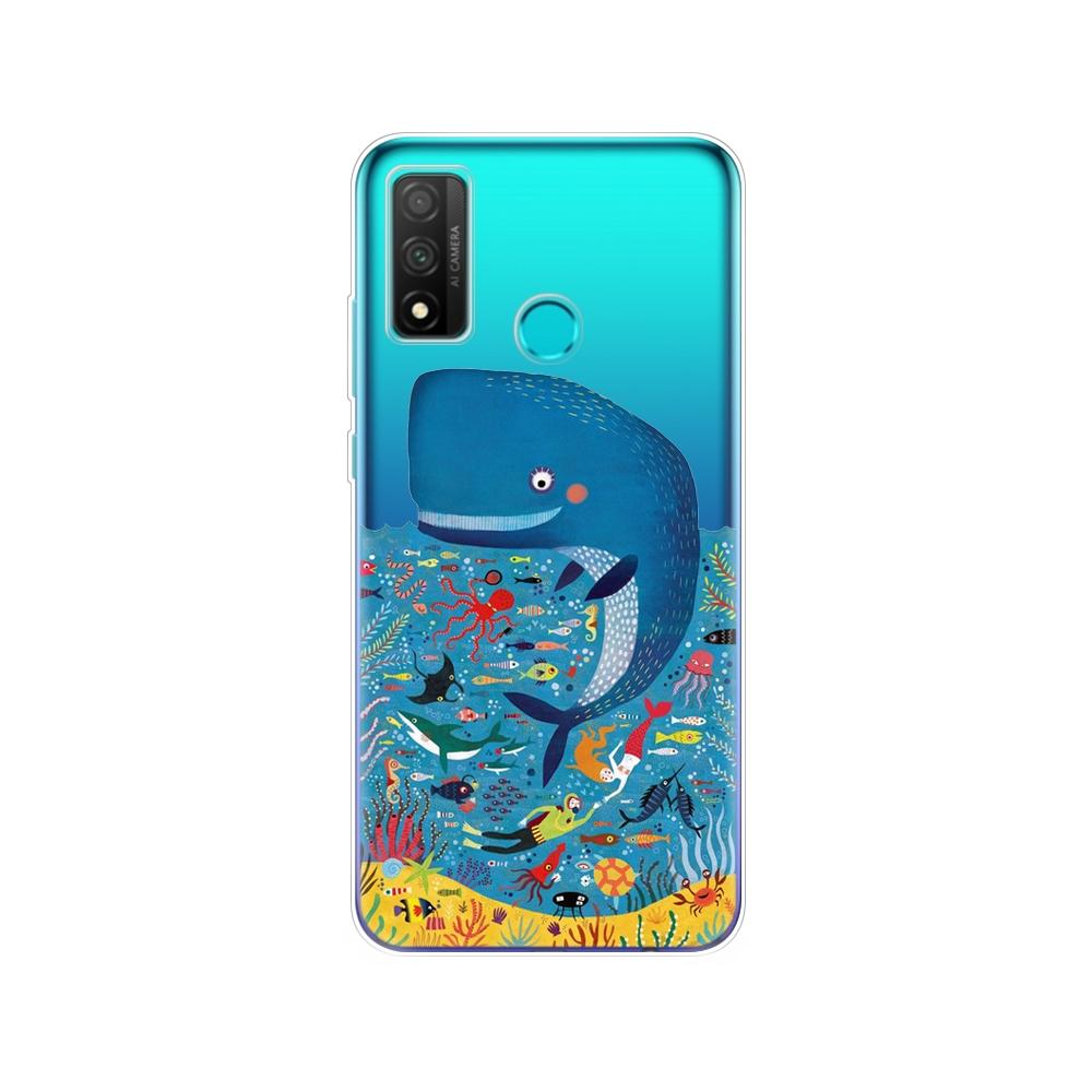Чехол для Huawei P smart 2020, мягкий силиконовый чехол из ТПУ на заднюю панель телефона PSmart 2020 POT-LX1A, 6,21 дюйма, защитный чехол-бампер, чехол