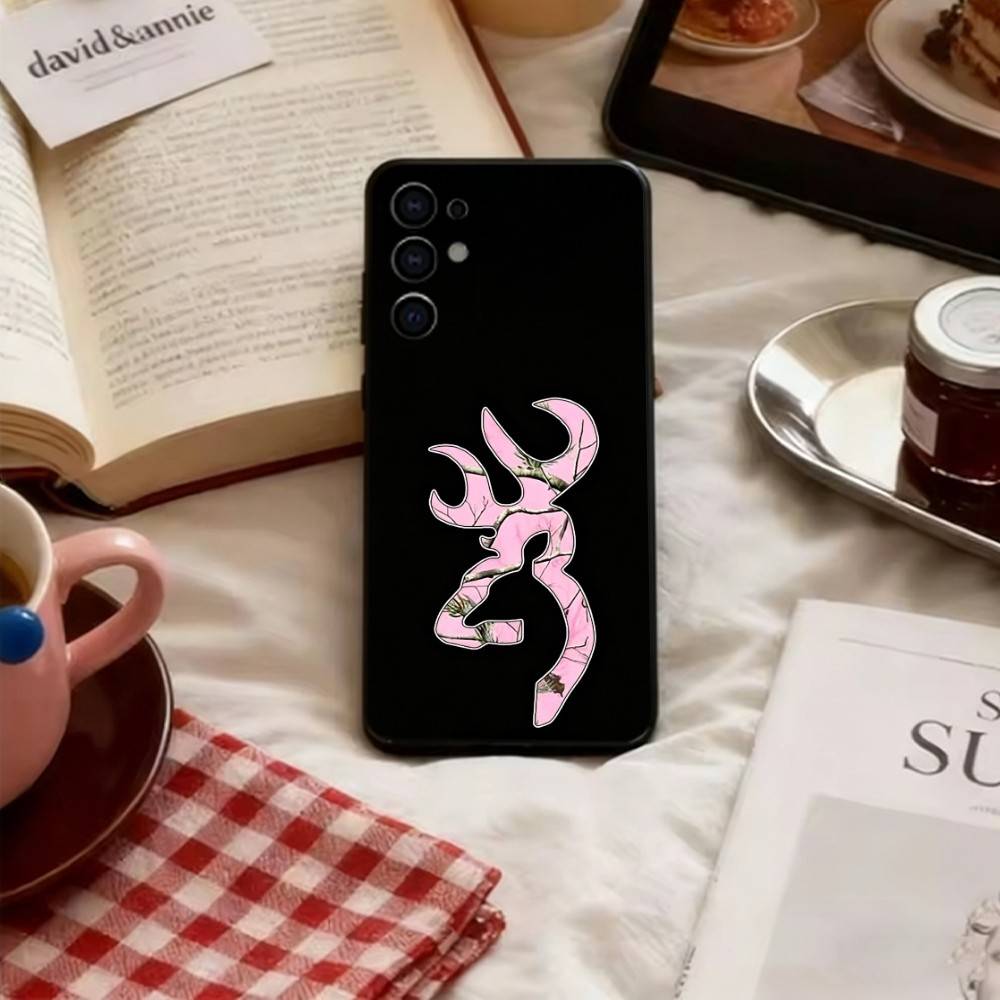 Камуфляжный чехол для телефона с рисунком оленьей охоты для Samsung S25, S24, S21, S22, S23, S30, Ultra, S20, Plus, Fe, Lite, Note, 10, Мягкий черный чехол