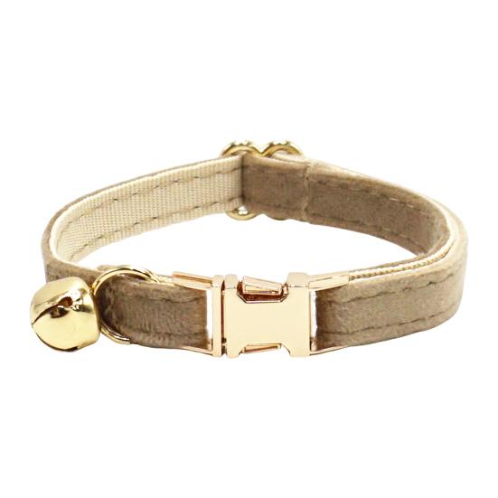 Кошачий ошейник бархатный однотонный ожерелье-чокер для питомца с колокольчиком регулируемый шейный ошейник для кошки котенка щенка маленьких собак