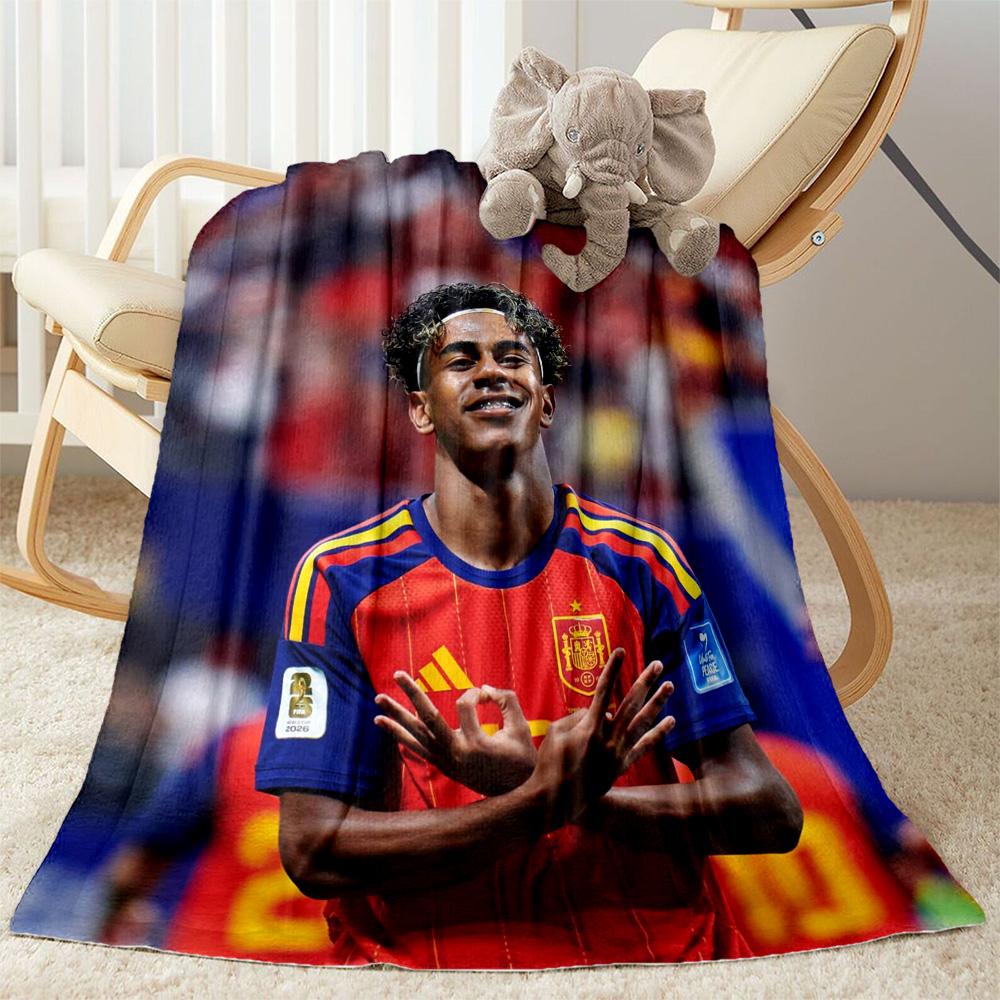 Lamine Yamal's World Cup Celebration Blanket Comfortable Great for Office Chair Sofa Picnics for All Seasons Warmthful Decor Best Holiday Gift for Fri