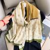 Splicing Ins Romantic Su Print Winter Color Matching Cotton And Linen Scarf Women'S Thin Shawl Beach Scarf