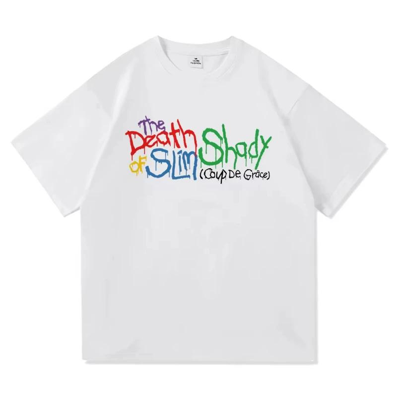 Eminem The Death of Slim Shady Ренессанс Футболка МужскаяЖенская Харадзюку Хип-Хоп Футболка Унисекс Высококачественные Хлопковые Футболки Топы