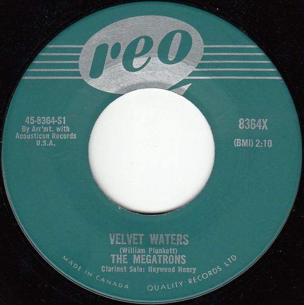 7-дюймовая пластинка MEGATRONS - Velvet Waters 8364X REO 1959 Канада Джаз Б/У