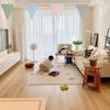 10m 36PCS Multicolor Bunting Banner Gradient Color Single Layer Cotton Pennant Children's Birthday Christmas Home Party Decor