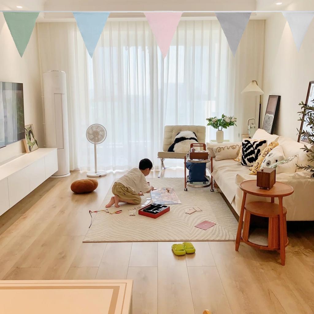 10m 36PCS Multicolor Bunting Banner Gradient Color Single Layer Cotton Pennant Children's Birthday Christmas Home Party Decor