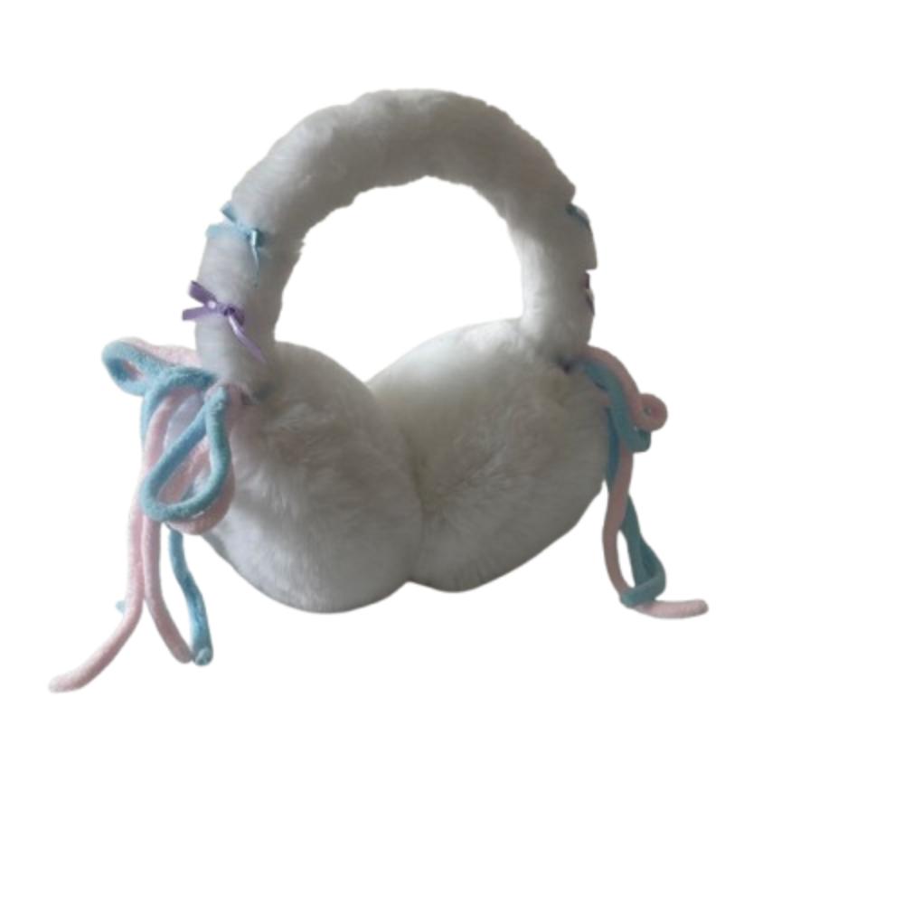 Трендовые наушники-ушанки с бантом Y2k, мягкие зимние грелки для ушей, утолщенные для защиты от холода, плюшевые накладки на уши для холодной погоды