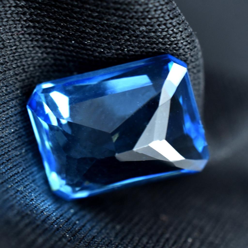 Натуральный голубой изумруд 11.00 карата СЕРТИФИЦИРОВАН Редкий сапфир Мужские кольца Отдельный драгоценный камень AR-609