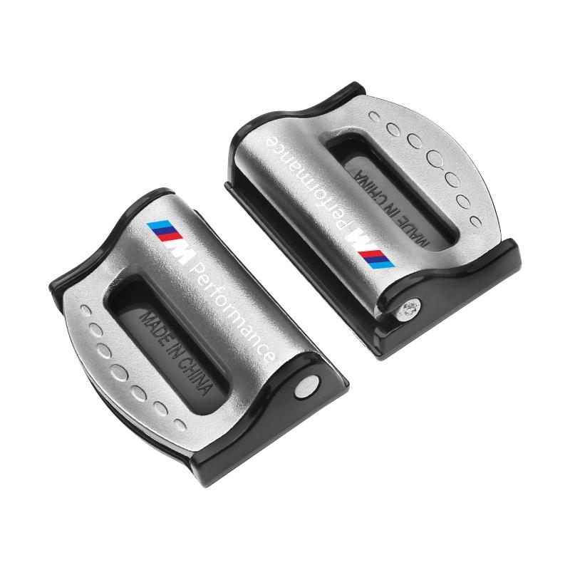 2 шт. Зажим для пряжки ремня безопасности автомобиля, стопор ремня безопасности, регулировочный зажим для BMW M E34 E36 E60 E90 E46 E39 E70 F10 F20 F30 X5 X6 X1 M3 M5 M6 E71 F01 F87