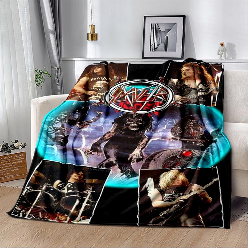 Новый стиль 2025 года Плед с логотипом хэви-метал группы Slayer, Мягкий плед для дома, спальни, кровати, дивана, Покрывало для путешествий, Подарок ребенку