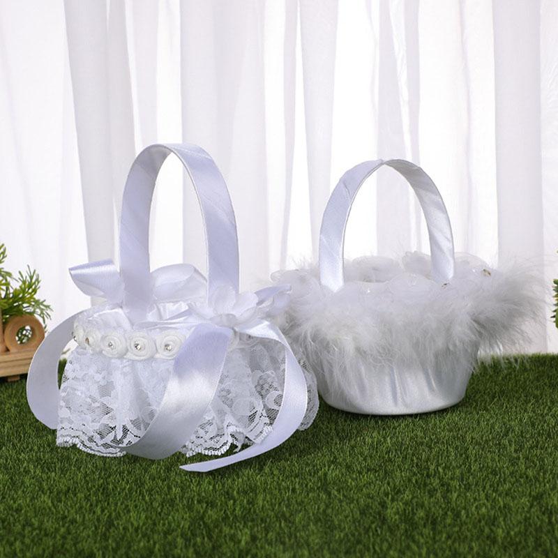 6 стилей, белый романтический бант, мешковина, свадебная церемония, вечеринка, корзина с розами