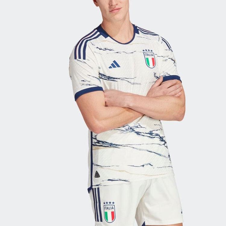 Adidas Полосатая спортивная футболка с логотипом и короткими рукавами, мужские топы, бежевые HS9894