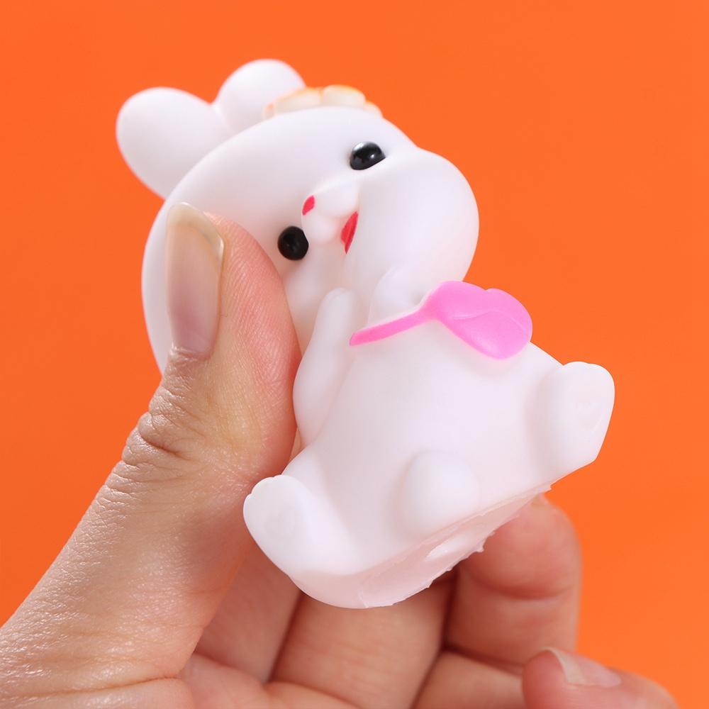 6 шт./компл. Сжимаемый пасхальный кролик, игрушка-фиджет из ПВХ, кролик, медленно восстанавливающийся, игрушки-кролики для взрослых