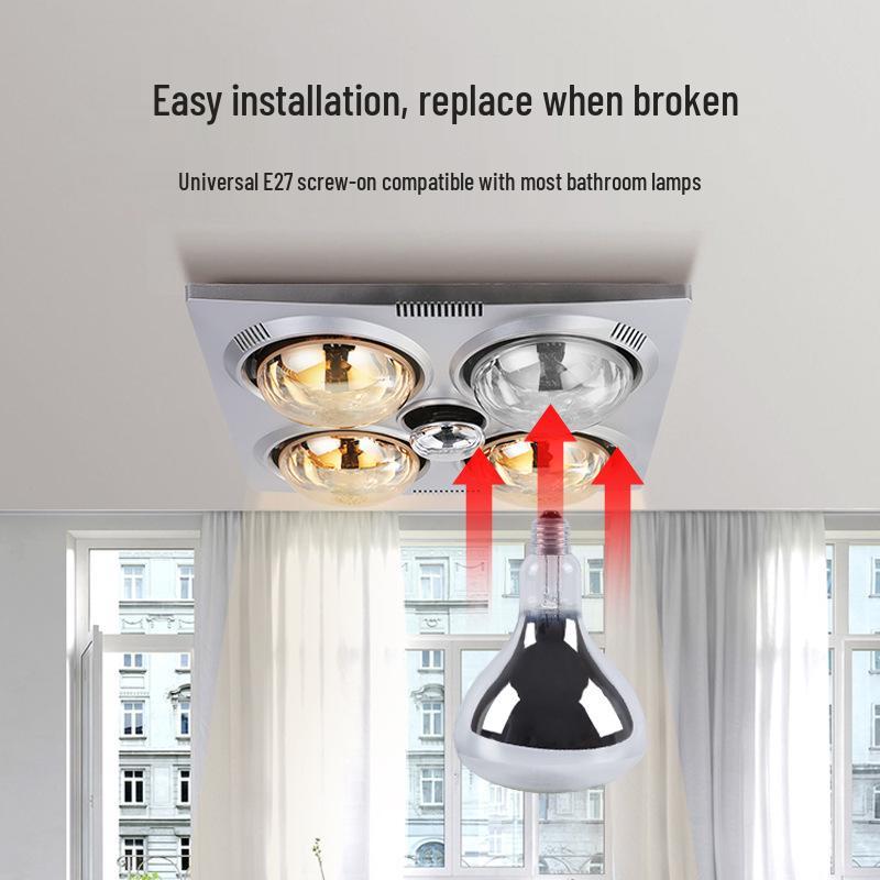 Инфракрасная взрывозащищенная нагревательная лампа Yuba 275 Вт для ванной комнаты