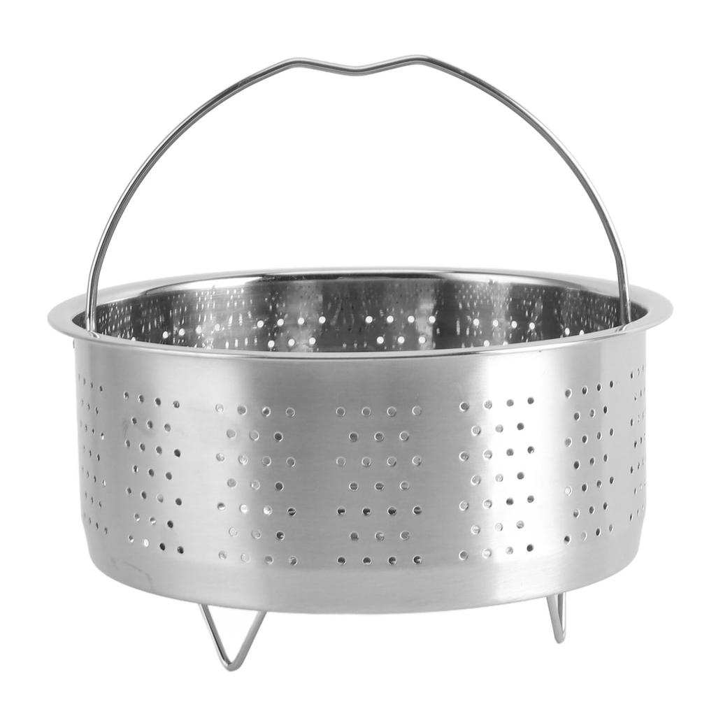 Stainless Steel Steam Basket with Handle Sugar Removal Rice Cooker Insert Steaming Rack for Food