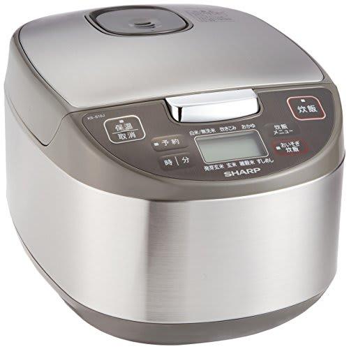 Sharp Rice Cooker Microcomputer Method 5.5 Cups Black Thick Pot Spherical Cooking Silver KS-S10J-S