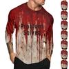 Halloween Print Raglan Sleeve Men's Long Sleeve Top