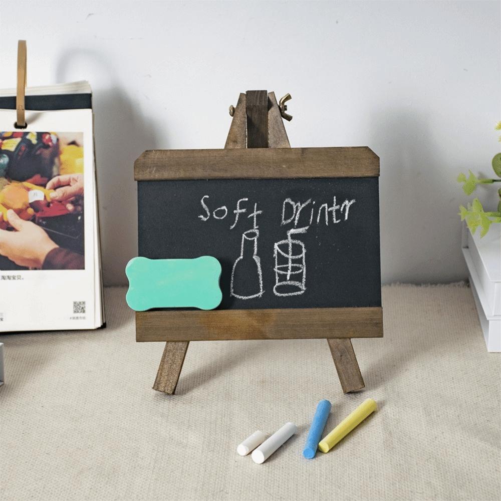 Nordic Style Retro Bar Chalkboard Mini Small Wooden Blackboard Desktop Memo Board  Home Office