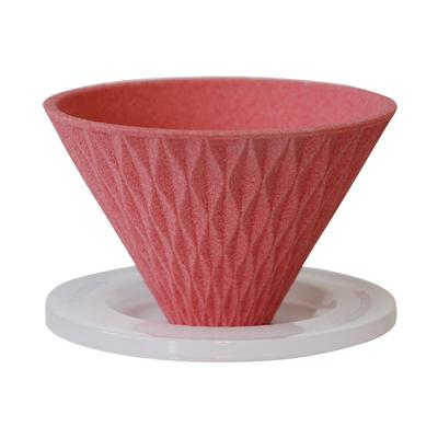 Фильтр-капельница COFIL flow wave с керамическим фильтром для кофе со специальным основанием цвета лосося и розового цвета, сделано в Японии 13904302