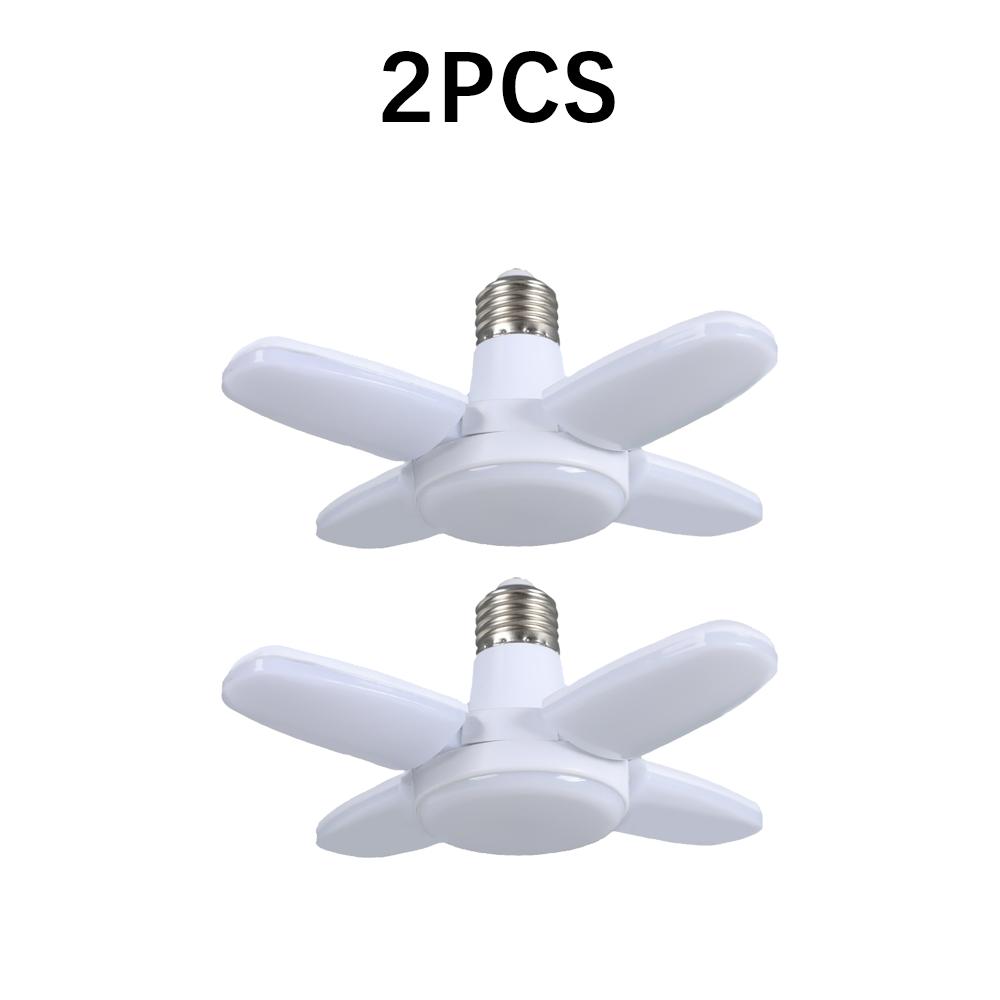 Светодиодные светильники для гаража, промышленное освещение, складная четырехлепестковая лампа мощностью 28 Вт, светодиодные светильники для подвала, деформируемые для гаража, склада, мастерской