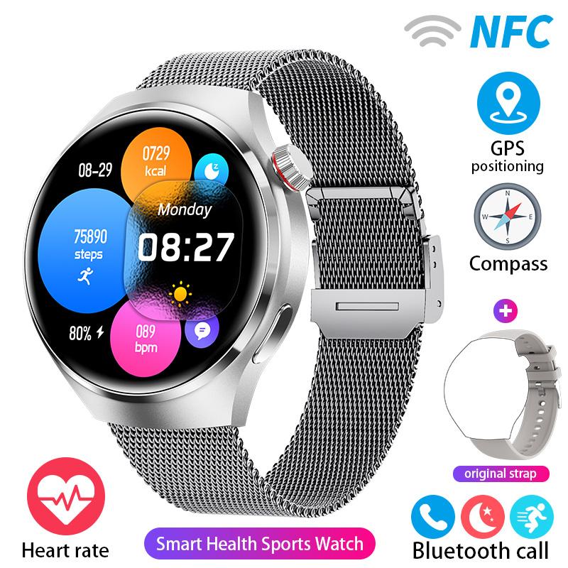 2023 NFC Смарт-часы для мужчин GT4 Pro 390*390 HD экран сердечного ритма Bluetooth вызов IP68 водонепроницаемые умные часы для Huawei Xiaomi + коробка