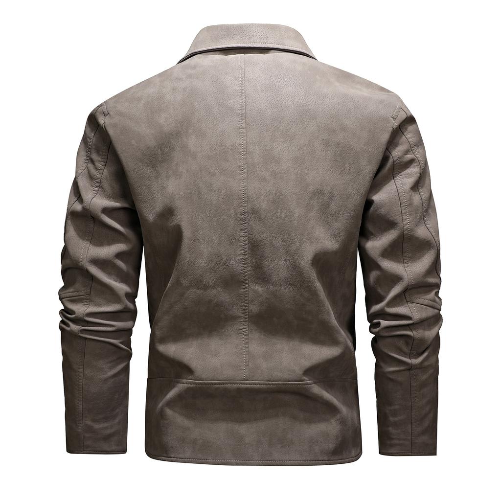 Новая мужская кожаная одежда, модная тенденция, мужская куртка с лацканами, мужская куртка из искусственной кожи, мужское пальто