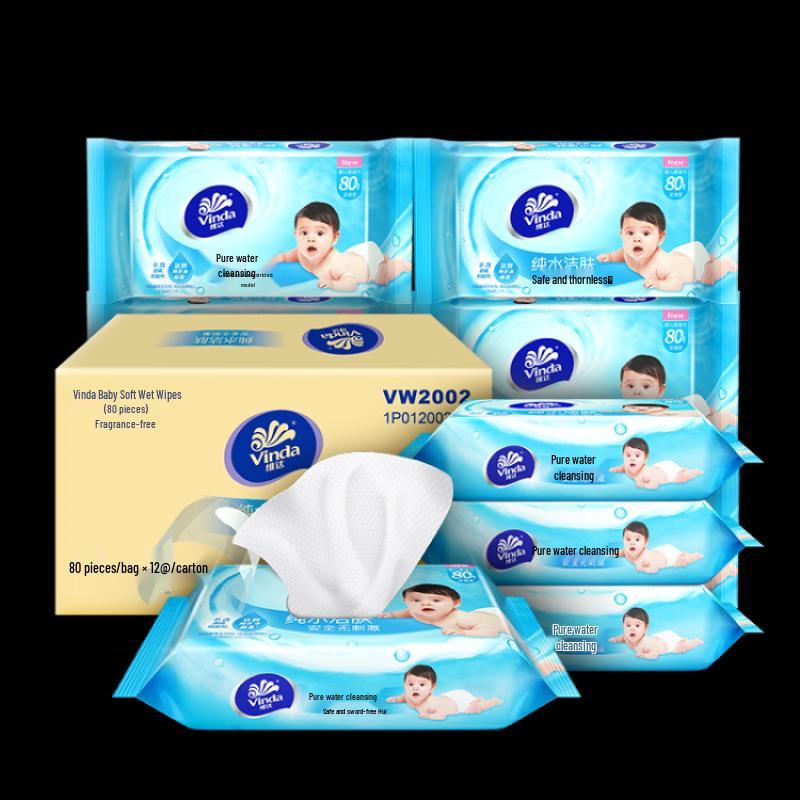 Vinda Baby Wipes (80 sheets x 12 packs)
